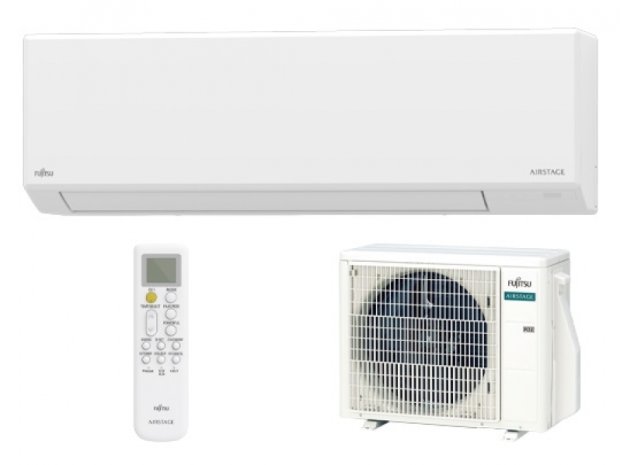 FUJITSU AIRSTAGE ASEH09KLTA/AOEH09KLTA Oldalfali split klíma szett 2,5 kW Hősz. Inver.