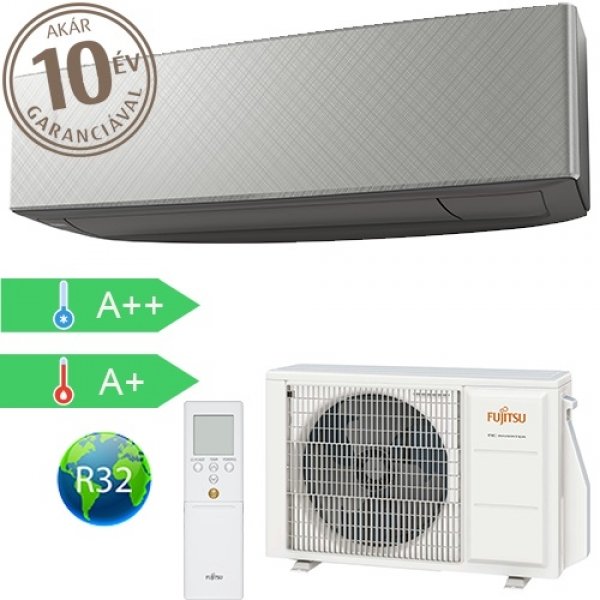 Fujitsu Design ASYG07KETEB/AOYG07KETA split klíma szett Dark Grey 2kW